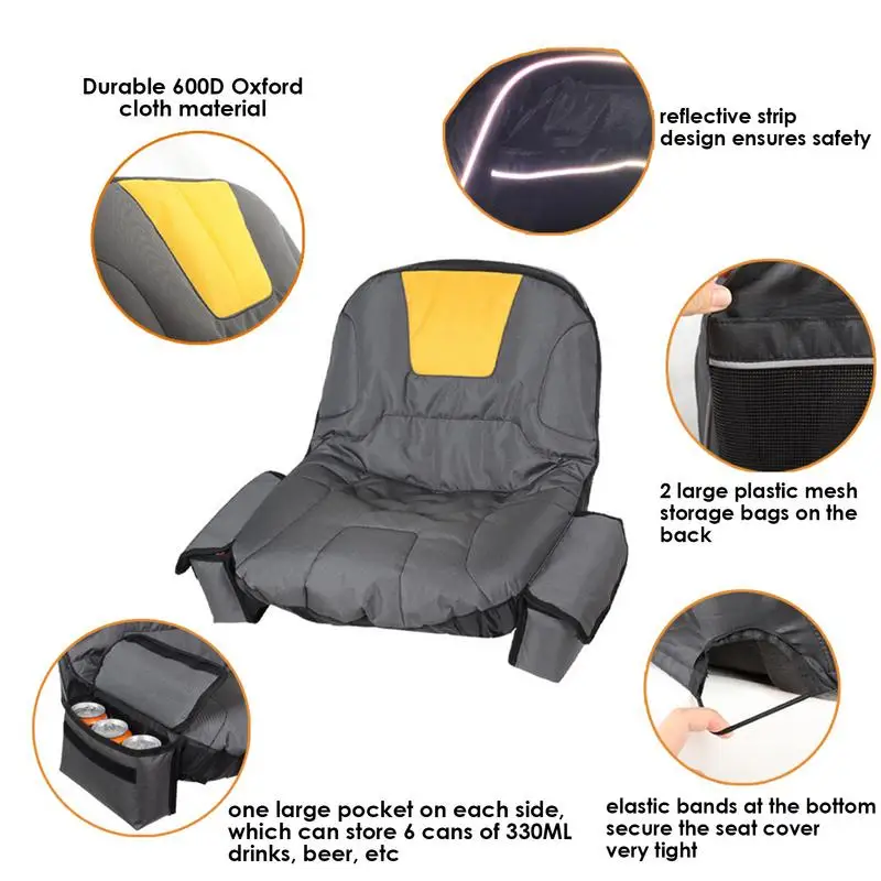 Imagem -05 - Universal Equitação Gramado Trator Seat Cover Dustproof Multifunções Portátil Pesado Veículos Agrícolas Seat Protector Cover