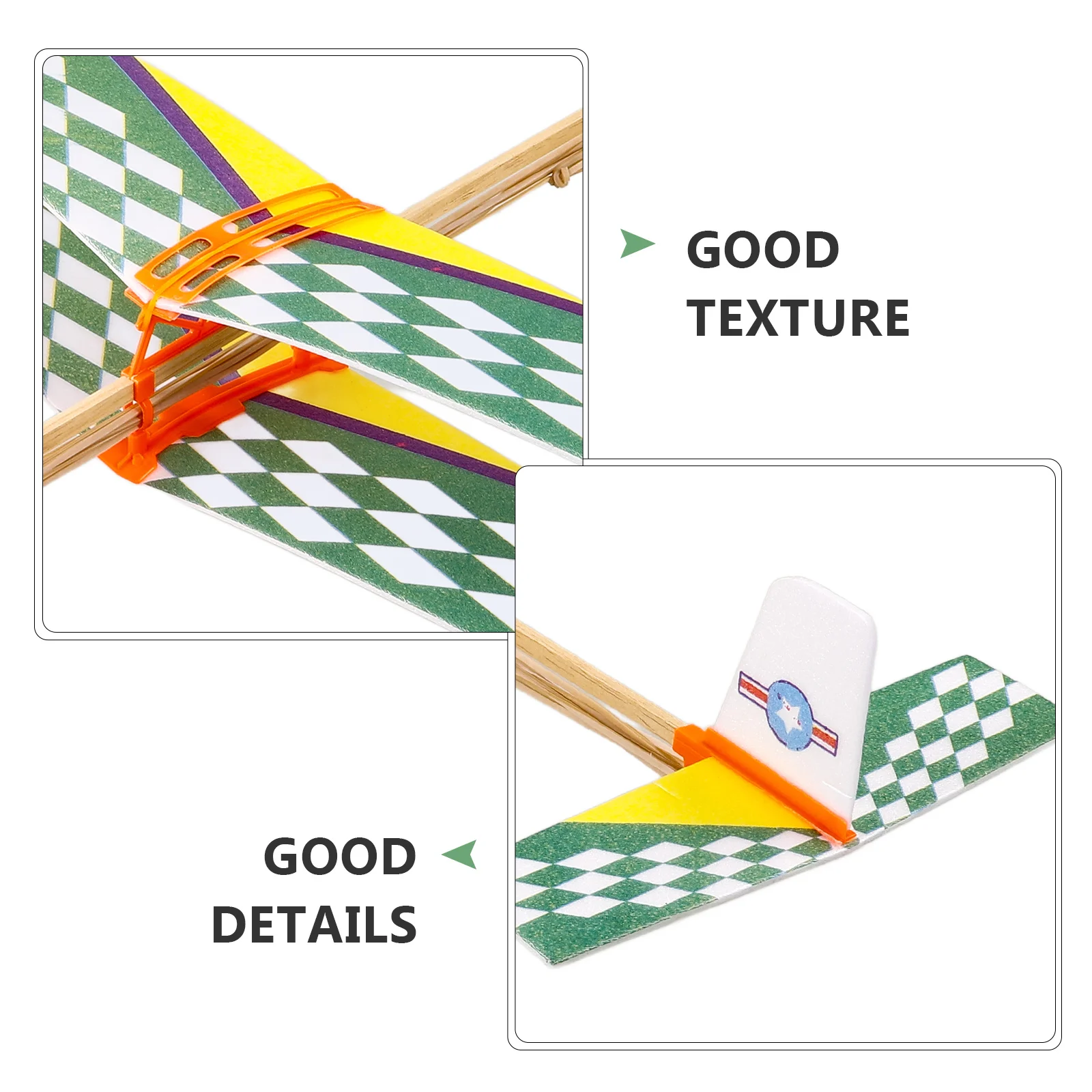 

2Pcs Glider DIY Rubber Band Powered Aircraft Educational Set Kids Handcraft Materials Promote Creativity Imagination