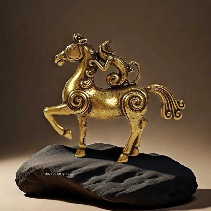2026 سنة الحصان النحاس فنغ شوي الحصان التماثيل المنمنمات يبارك مهنتك مع النجاح سطح المكتب زينة زخرفية #5