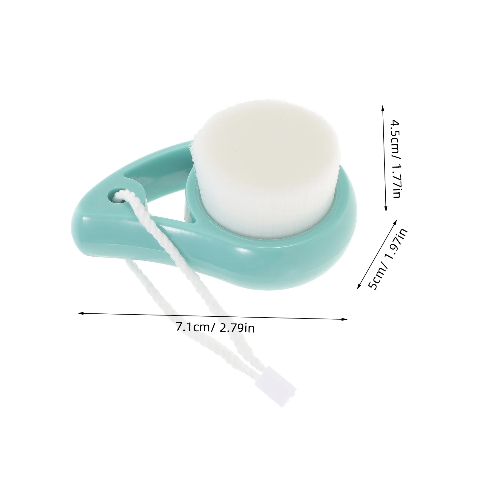 قطعتان من فرشاة تنظيف الوجه المدمجة للسفر، مقشر لطيف للوجه، تصميم خفيف الوزن لروتين العناية بالبشرة