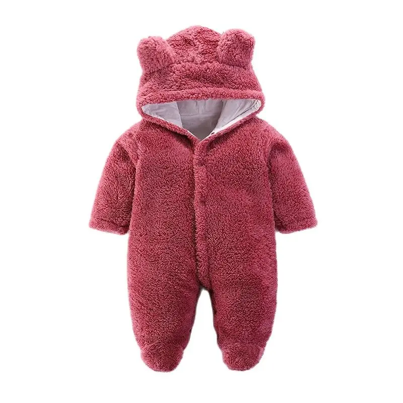 

New Baby Winter Rompers Newborn Cotton Jumpsuit Thick Baby Girls Boys hooded Warm Jumpsuit Autumn Infant Wear Kid Climb Clothe