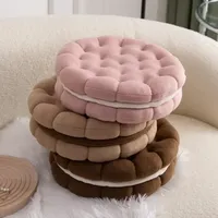 Ins Sandwich Biscuit Sofa Cushion Soft Comfortable Thick Seat Cushion Living Room Bedroom Home Decor Throw Pillow Back Cushions