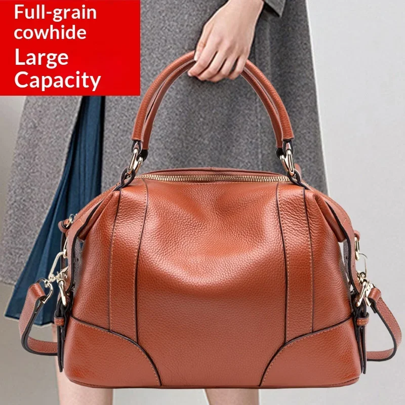 

European and American retro handbag 2026 new style ladies' handbag versatile leather shoulder crossbody bag