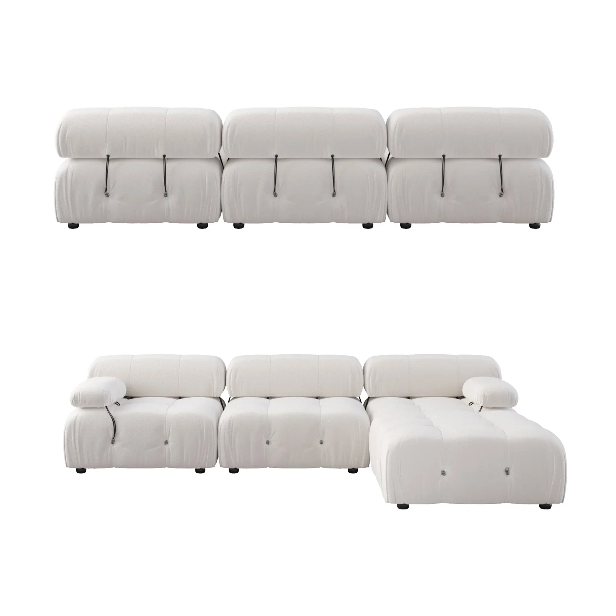 

A For Wholesale Replican Italia Designer Modern Sectional Sofa Teddy Velvet US Stock Italia designer