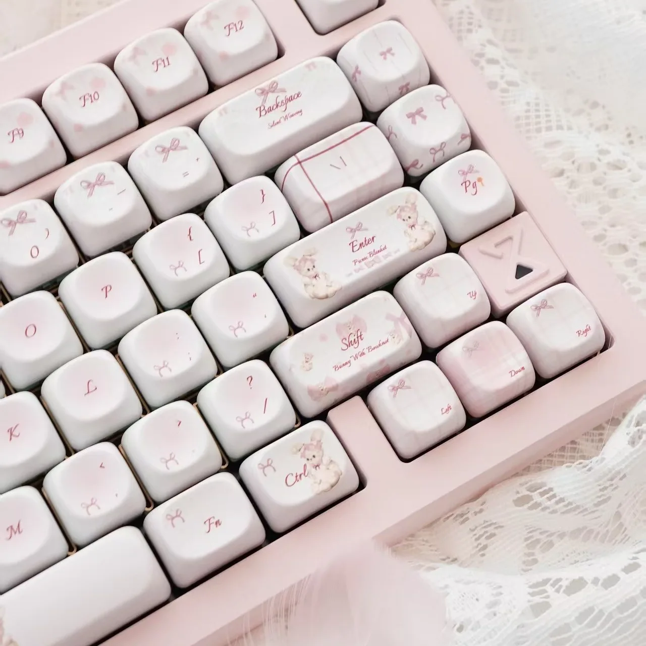 

Bow keycap PBT material sublimation original MOA height full set of keycaps
