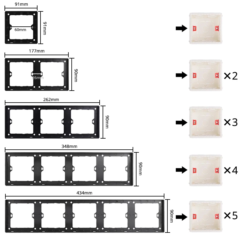 COSWALL Black Matt PC Panel Zigbee 3.0 On / Off Switch & Scene Switch Yandex, Normal EU Socket USB Charger TV RJ45 Modules DIY