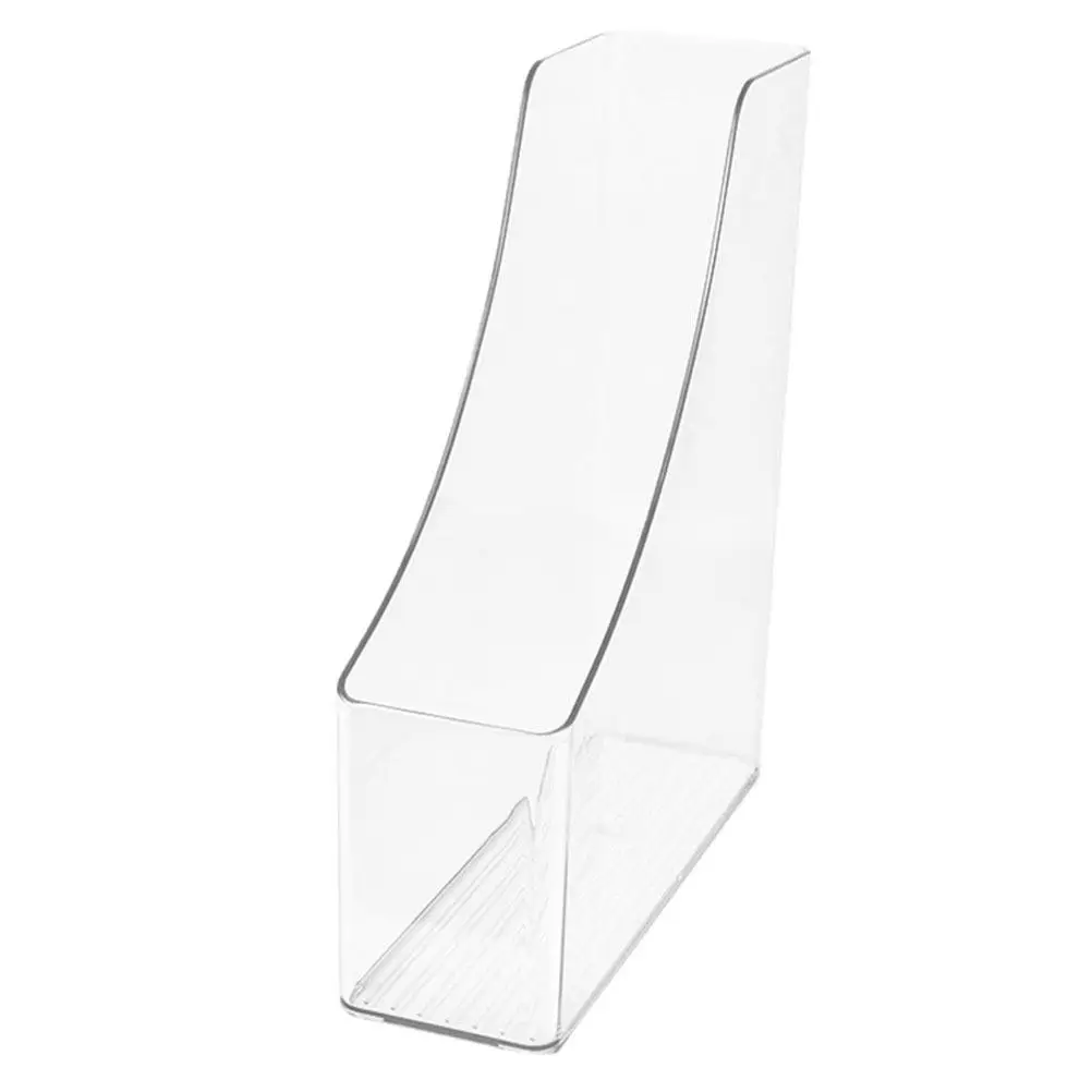 

Clear Vertical File Organizer Acrylic Magazine File Holder Document Storage Box for Office Home School Desk Bathtub Splashback
