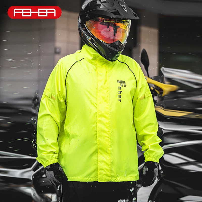 

FEHER Motorcycle Rider Raincoat Man Large Size Loose Soft Fashion Commuter Raincoat Waterproof High-quality Motorcycle Raincoat