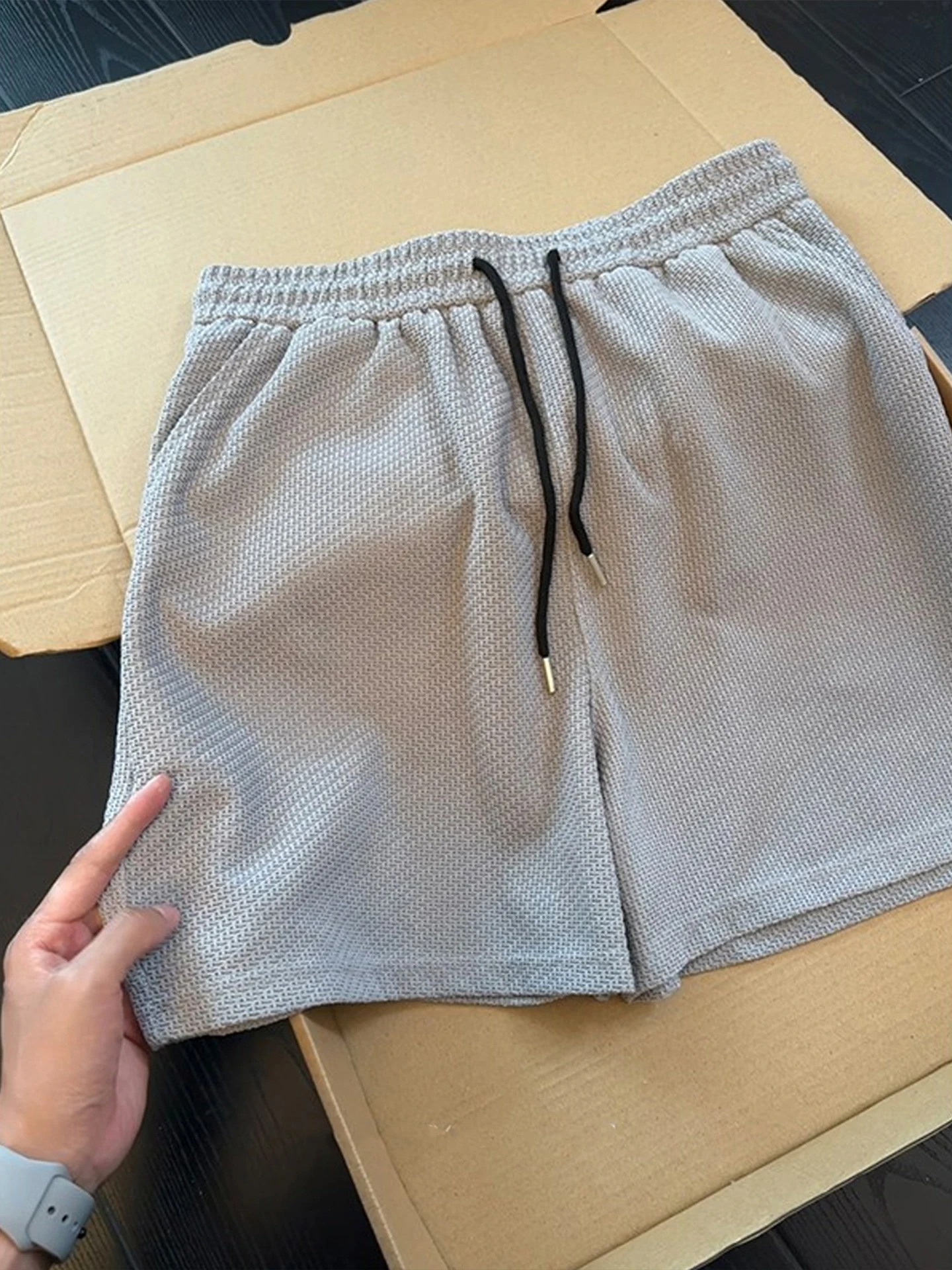 

American Style Grey Dragon Scale Pattern Men's Short Pants Summer Thin Breathable Sport Trousers Cleanfit Cool Feeling Shorts