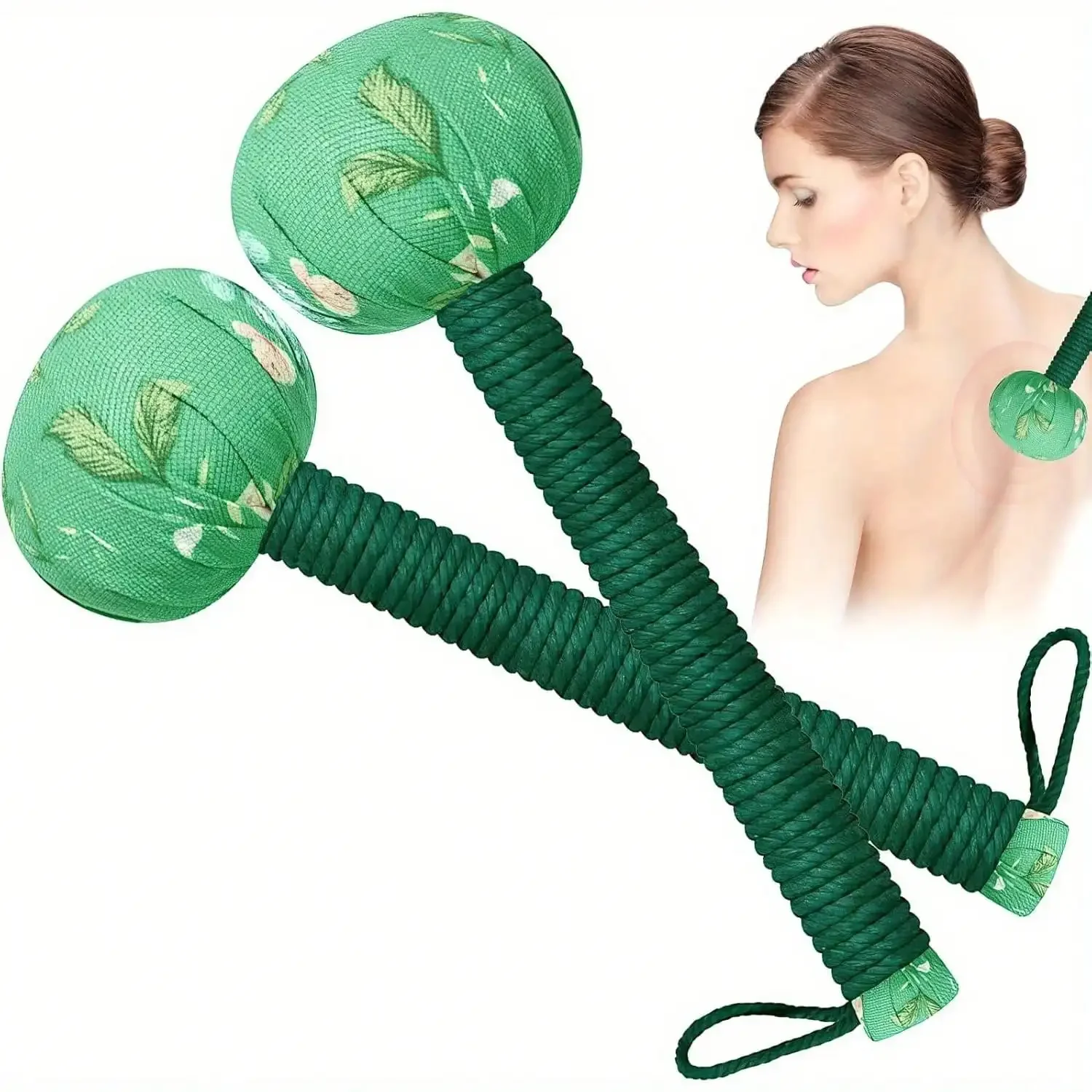 

Long handled moxibustion hammer for tapping and massage used for lymphatic drainage manual back decompression material