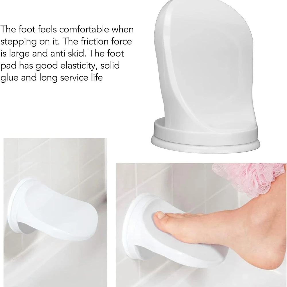 Ножная педаль на присоске для ванной комнаты, поддержка ног для душа, подставка для ног для душа - педаль на присоске для ванной комнаты для бритья ног