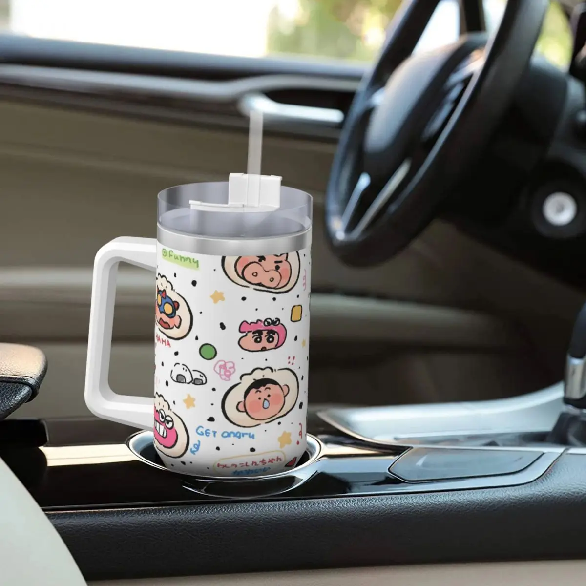 

Crayon-ShinS ChanS Stainless Steel Tumbler Beach Car Mugs Large Coffee Mug Heat Preservation Cold and Hot Milk Tea Water Bottle