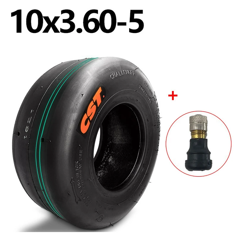 10x3.60-5 CST Tire Smooth Vacuum Tire for Go Karting Front Wheel Drift Tyre