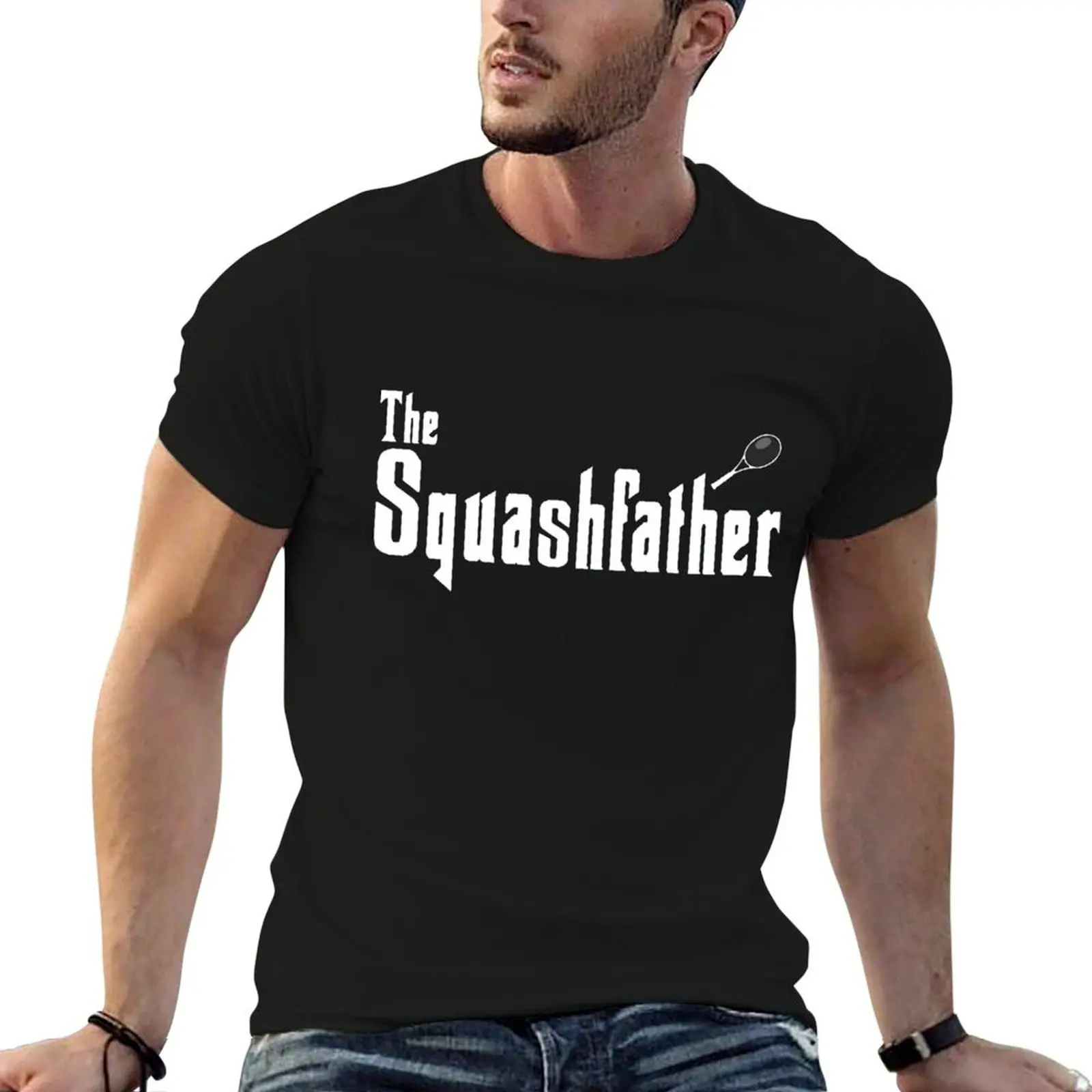

font personalised prints T-Shirt Squash The with Squash t t shirt Court white player Squashfather shirts