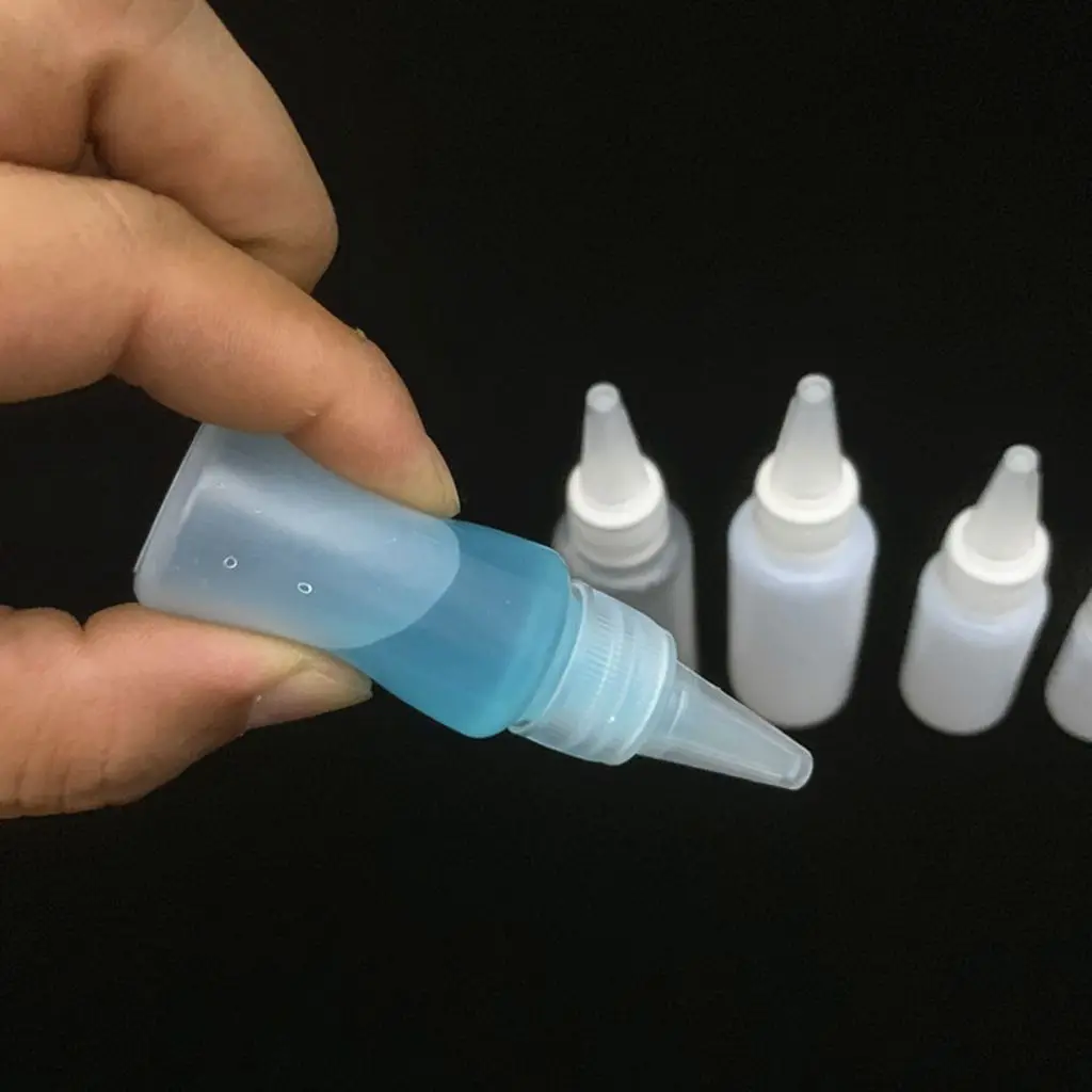 

10PCS 10ml/20ml/30ml/50ml/60ml/100ml Plastic Squeeze Bottles Empty Dropper bottles with Scale for Solvents Ink Liquid Container