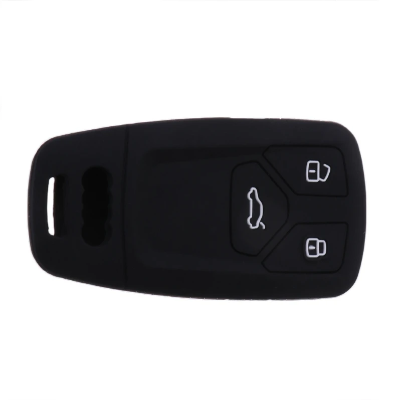 Silicone Car Key Fob Case Cover For Audi A4 A4L 8 S 2017 2016 Allroad Q5 Q7 TT TTS B9