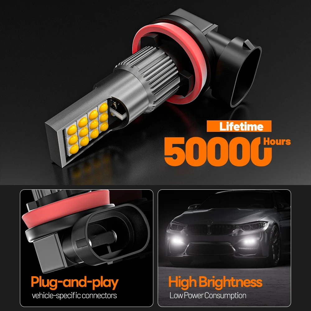 2 قطعة لكاديلاك STS 2005-2011 LED الضباب الخفيف 2006 2007 2008 2009 2010 Canbus اكسسوارات