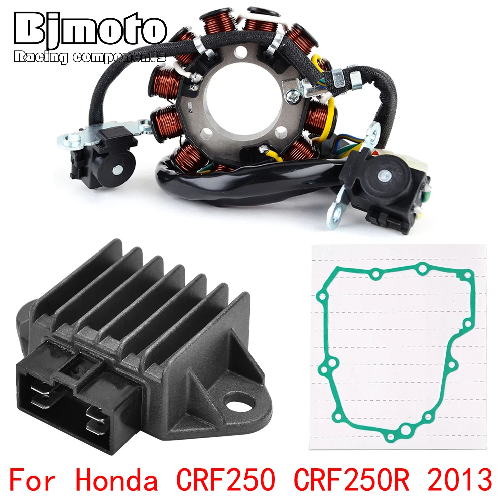 

CRF250R 2013 CRF 250 R Engine Stator Coil+Voltage Regulator rectifier For Honda CRF250 CRF250R With Gasket CRF-250 CRF-250R