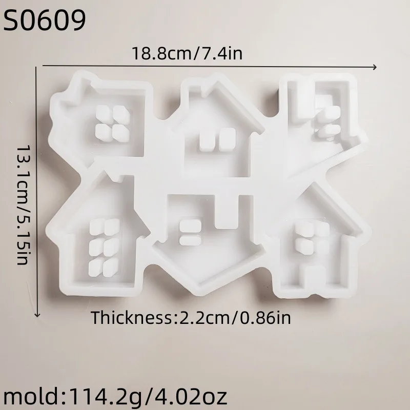 قوالب سيليكون تصنعها بنفسك لتزيين المنزل ، جص إسمنتي ، زخارف زخرفية ، منزل عائلي ستة