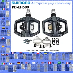 SHIMANO PD-EH500 Bicycle Pedal Light Action SPD Pedals With Cleat SM-SH56 Original Shimano Bicycle Accessories