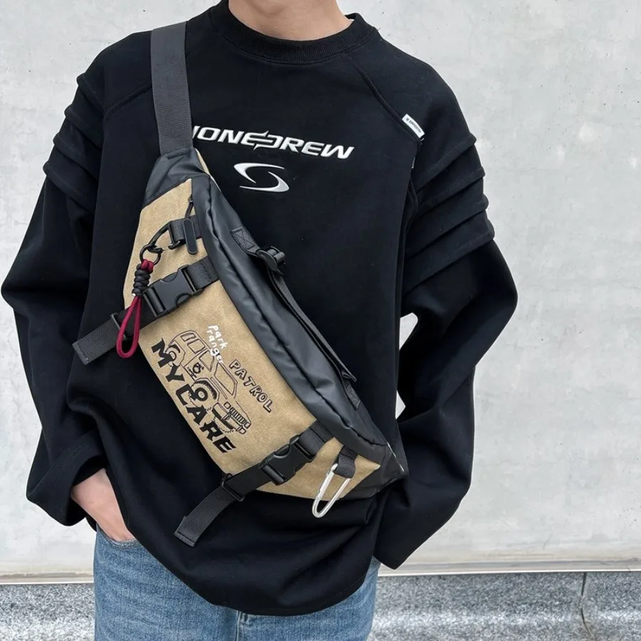 

【Новый стиль】- Мужской рюкзак американского модного бренда, функциональная водонепроницаемая поясная сумка для путешествий на открытом воздухе, сумка для езды на мотоцикле.