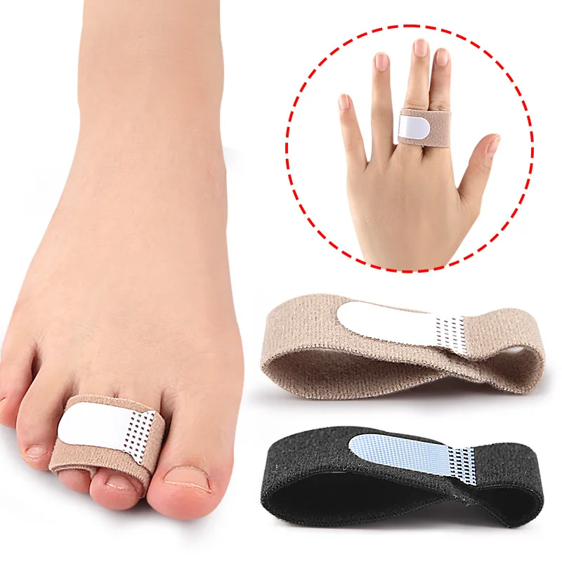 2 stücke Zehen Finger Haarglätter Hammer Hallux Valgus Corrector Verband Zehenspreizer Schiene Wraps Fußpflege Liefert