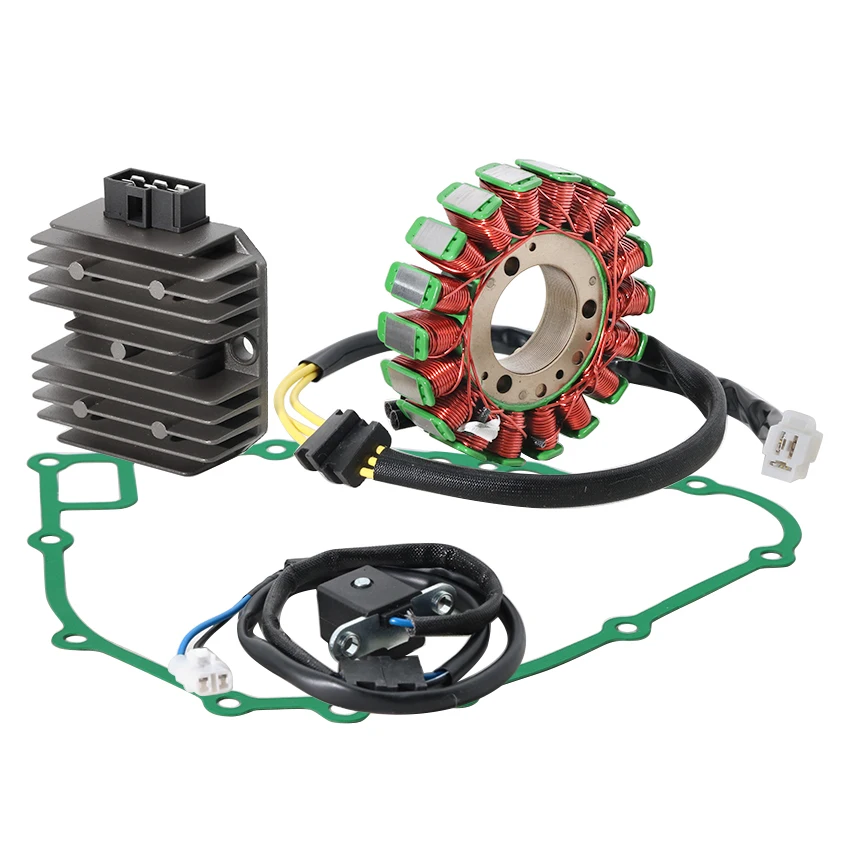 For Kawasaki KLF300 Bayou 300 2WD 1986-1987 ATV Charging System Kit Stator Assy Voltage Regulator Generator Gasket OEM 210661055
