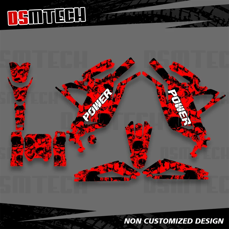 

DSMTECH For Light Bee X 2023 2024 Motorcycle Fairing Graphic Background Decals Sticker Kits Team Style Customize