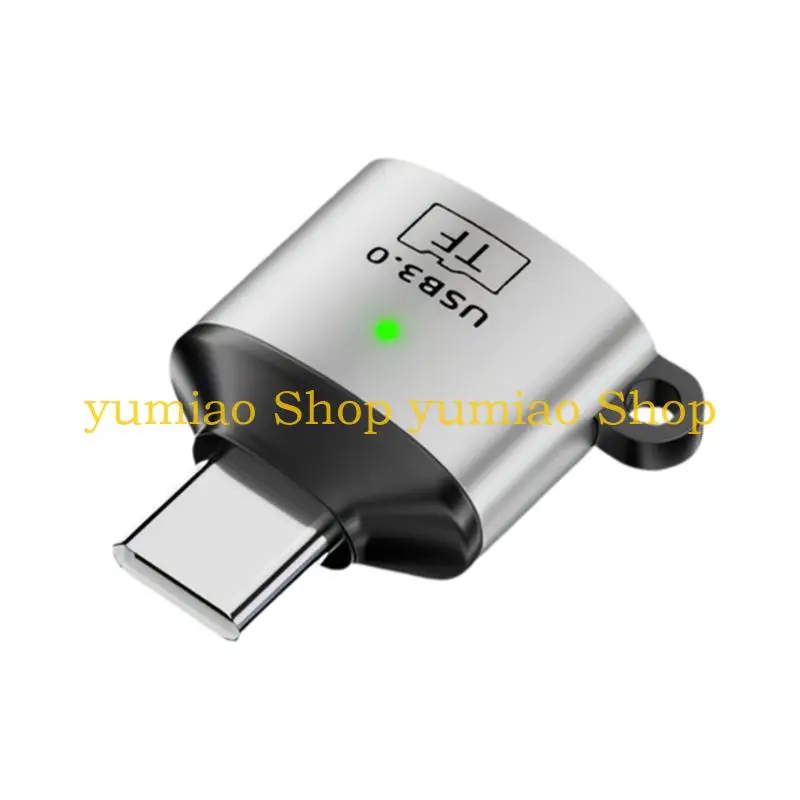 587B Portable USB C To TF Card Reader with USB3.0 Speeds And Metal Construction