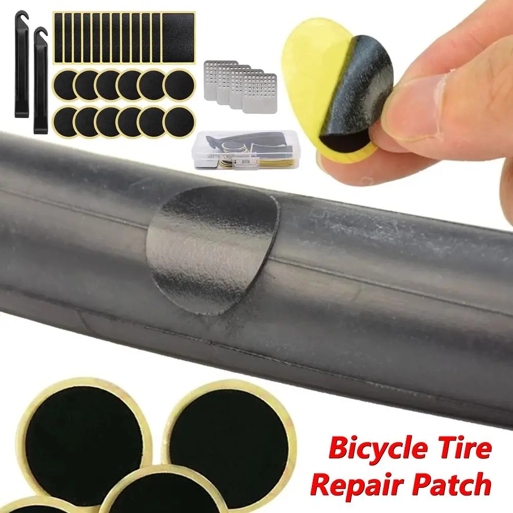 

Rubber Bicycle Tire Patches​​ ​​Quick Drying​​ Round ​​Glue-free Repair Kit​​ Adhesive-Free​​ Durable ​​Quick Tire Repair​​
