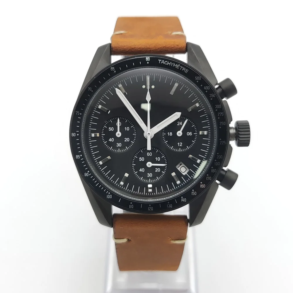 PARNSRPE nouveau 2025 Sport 40mm chronographe multifonction montre à Quartz VK63 chronographe mouvement étanche lumineux Date montre