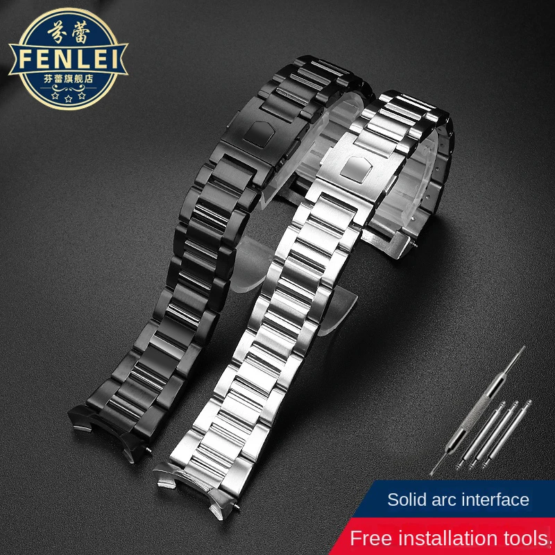 22mm 24mm Watch band FOR TAG Heuer Calera WAY201A F1 Series Bracelet Solid Stainless Steel Watch Strap Accessories Arc wristband