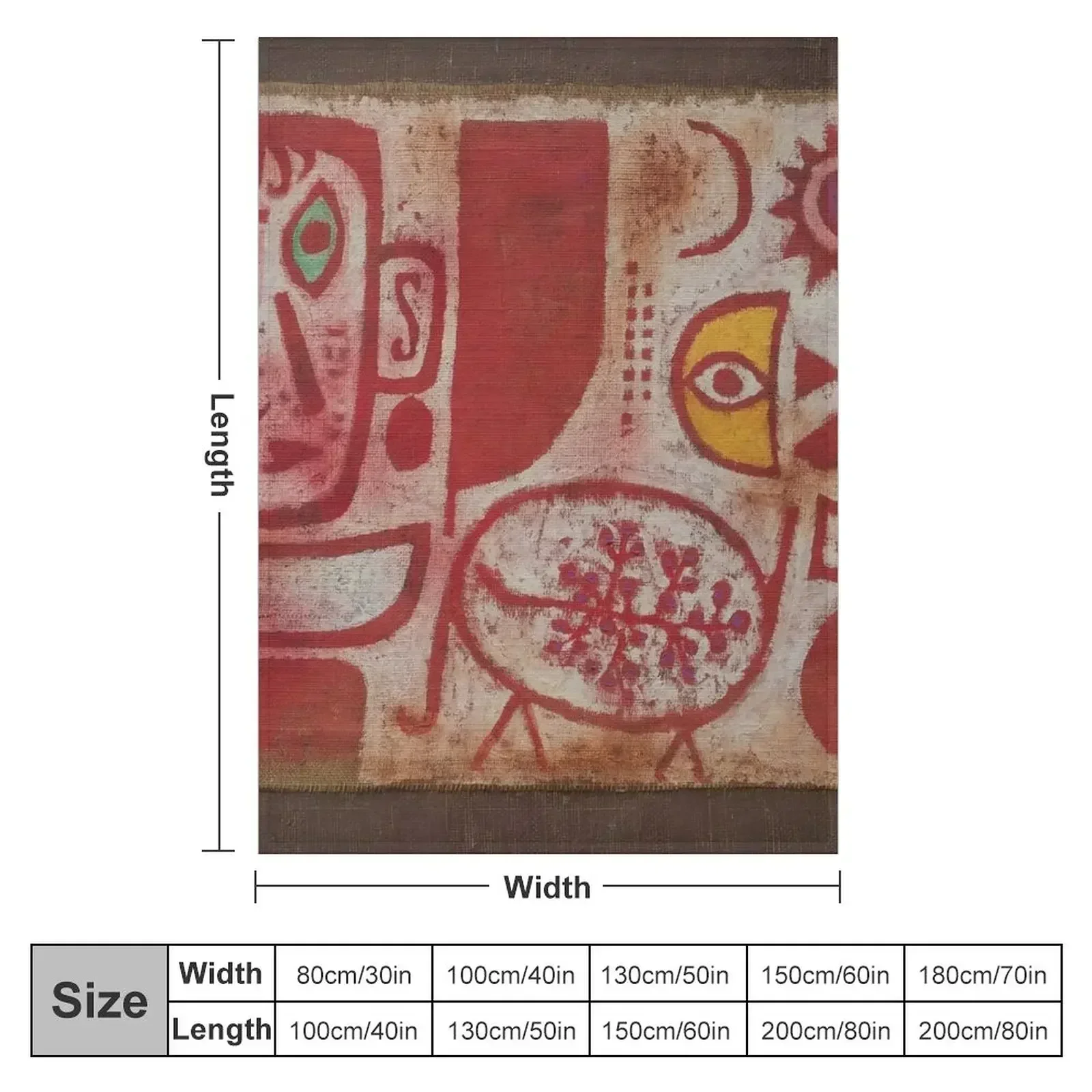 Rausch, Paul Klee Throw Blanket For Decorative Sofa Luxury Designer Softest christmas decoration Blankets