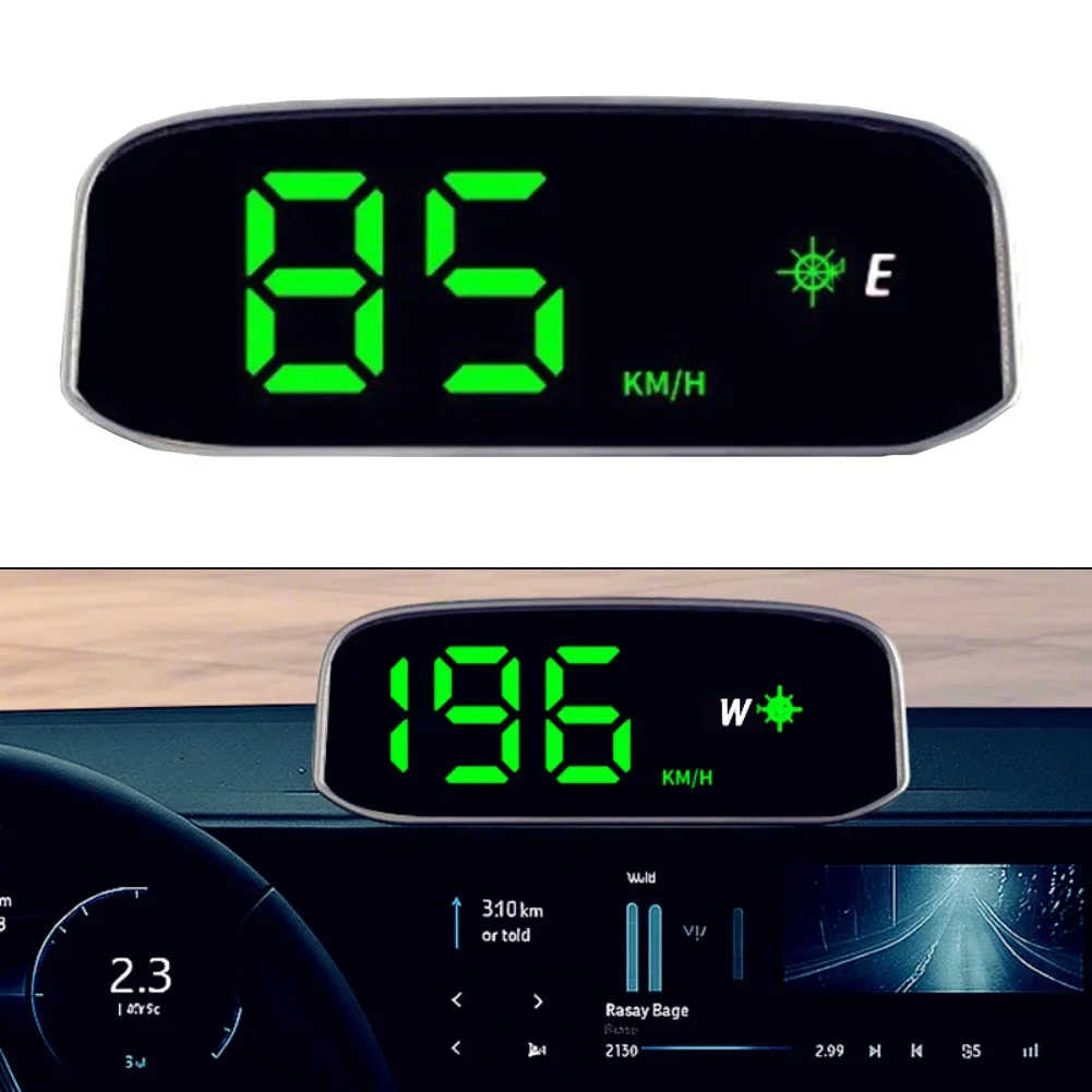 Solar Head Up Display GPS+ Digital Car Speedometer Intelligent Light Sensing HUD KM/H And MP/H Display LED Display