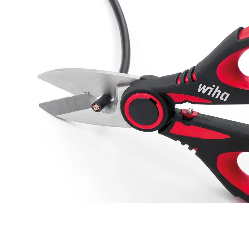 Wiha 41923 Craftsman\'s Cutters Electrician\'s Universal Scissors with Crimp Function 160mm