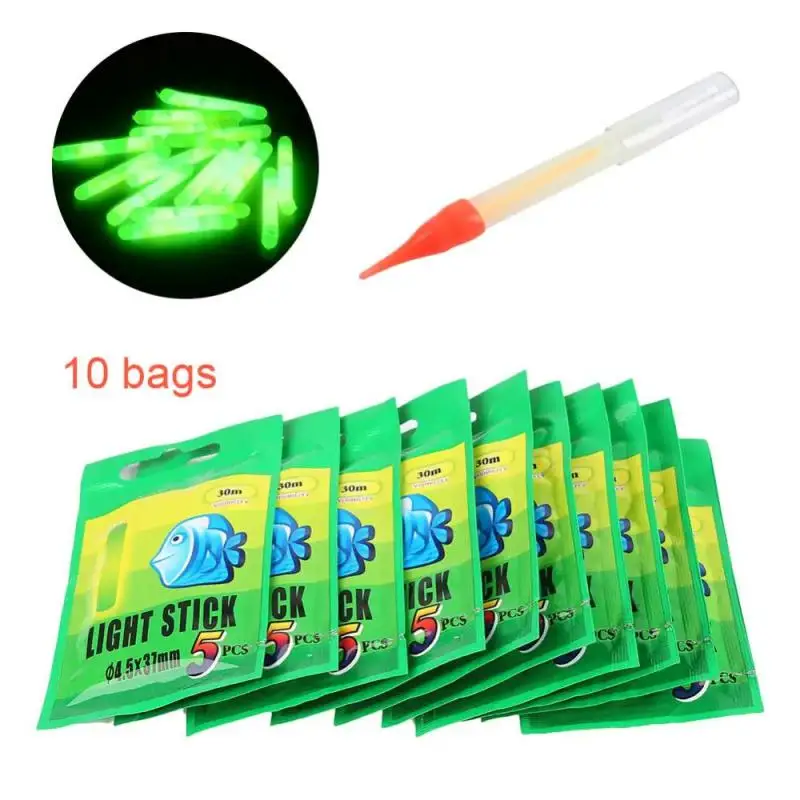 2024 New Fishing Glow Sticks For Fishing Pole Fishing Rod Tip Light Fluorescent Light Sticks For Night Fishing Accessories