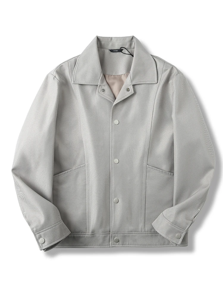 

Мужская повседневная куртка премиум-класса с текстурной поверхностью, на одной пуговице, весна-осень, модная верхняя одежда, теплая, с длинными рукавами, из полиэфирного волокна