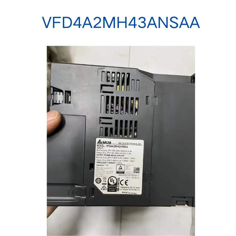 Used VFD4A2MH43ANSAA inverter tested OK, function intact