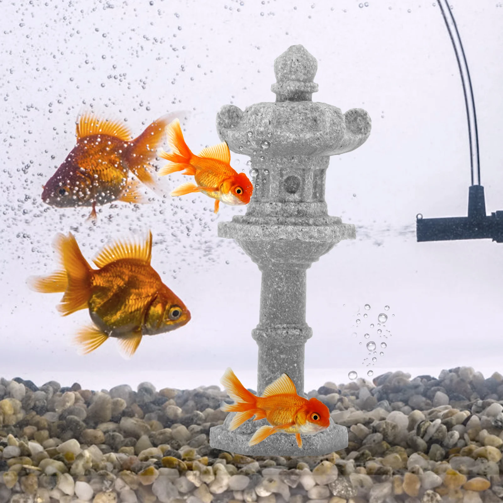 

Japanese Landscape Ornaments Micro Pavilion Mini Statue Sandstone Bonsai Figurines Durable Garden Decor Pagoda Statue For Yard