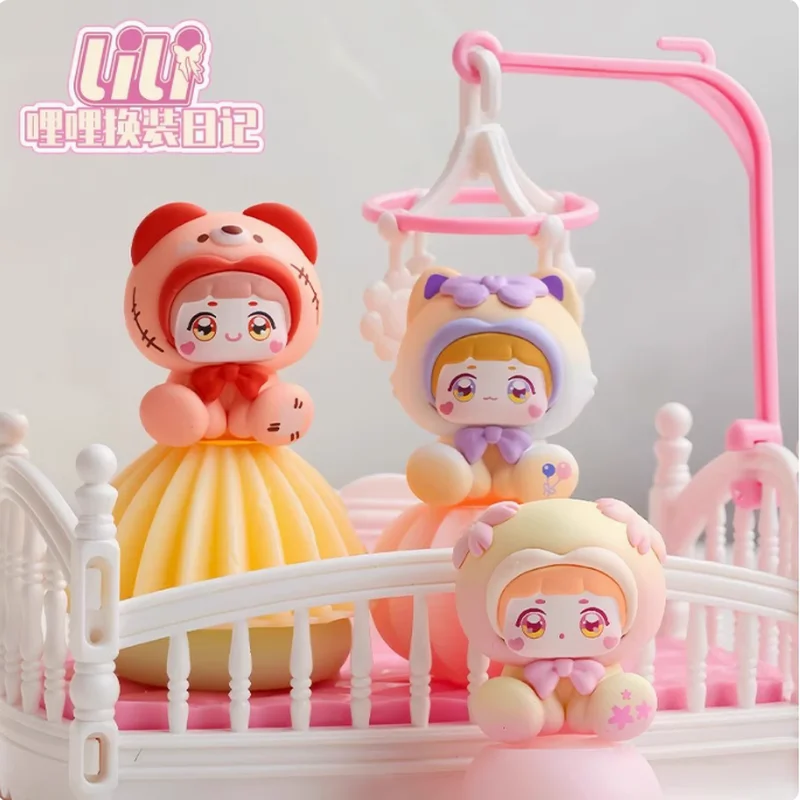 

Лили платье-дневник серии миниатюрная глухая коробка милые кавайные украшения для кукол Коллекционные фигурки подлинный запас