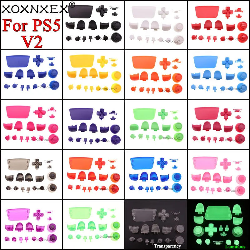 1 conjunto l1 r1 l2 r2 botão d-pad botões de compartilhamento kit joystick caps substituição para ps5 v2 2.0 controlador gamepad
