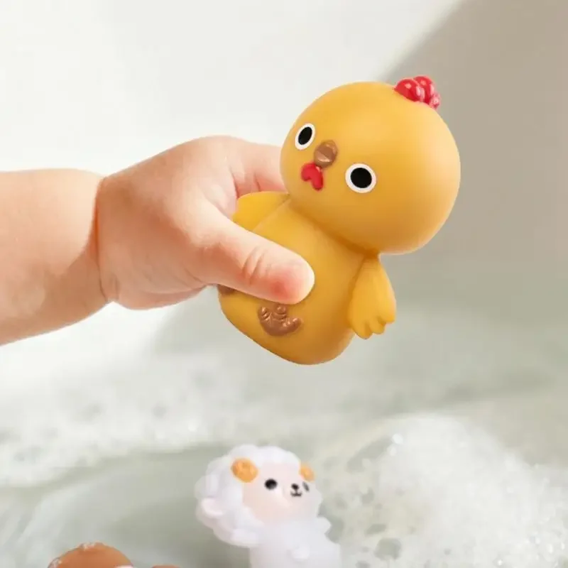 赤ちゃん安全フローティングスタッキングボート動物指人形インタラクティブお風呂おもちゃ幼児の感覚発達 15UB