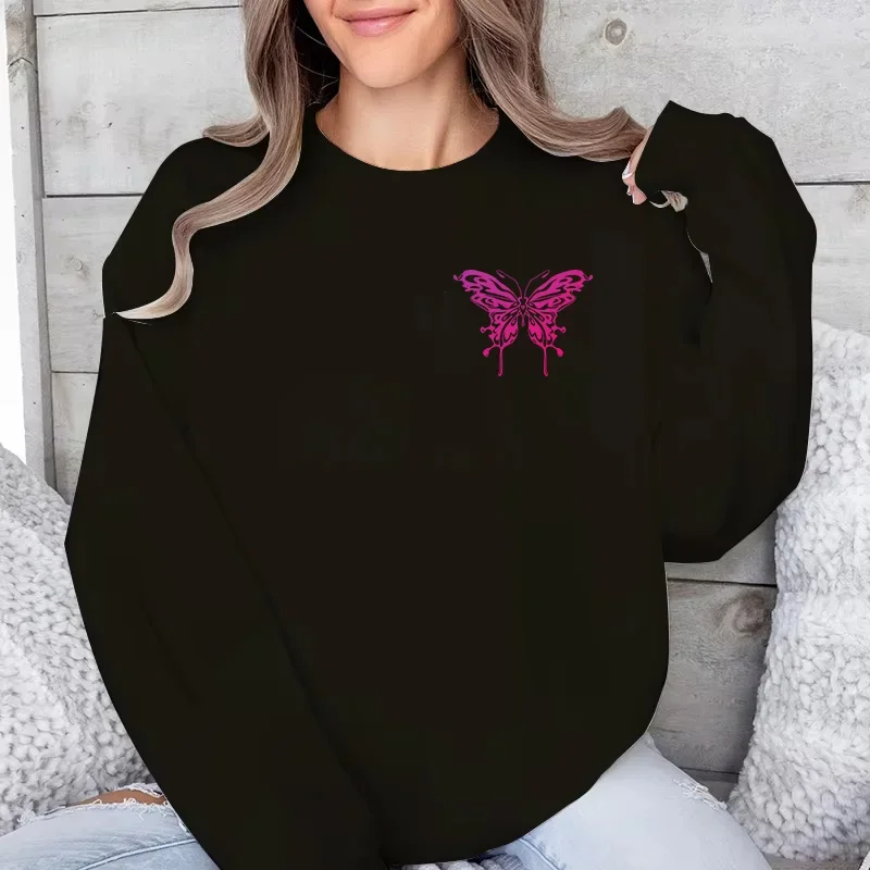 Vendite calde Felpe da donna Stampate Casual O Collo Top Sport all'aria aperta Jogging Pullover Street Maniche lunghe Abbigliamento donna 2025