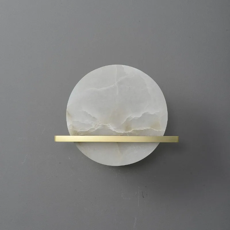 Natural Marble Wall Lamp Modern Copper LED Wall Sconces Bedrooms Headboards Corridors Stairs Luxury
