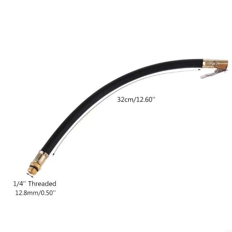 u75c إطارات الإطارات خرطوم إطار 1/4 "ذكور خيط مطاط أنبوب القفل الذاتي تشاك خرطوم الهواء
