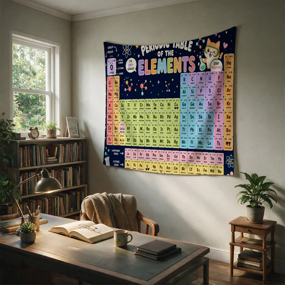 Large Decorative Periodic Table Wall Art Poster for Science Classroom Home Decor Educational Gift