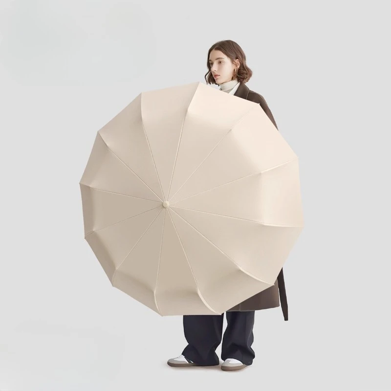 

Большой зонт для гольфа с автоматическим открытием и закрытием, усиленный ветрозащитный дорожный зонт с петлевой ручкой, сверхмощная защита от УФ-солнца и дождя