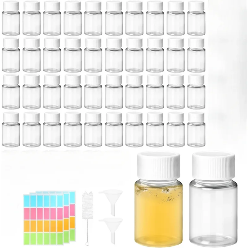 

【30 Pcs 20ml Travel Bottles Kit】Reusable Leak-Proof Containers with Funnel, Labels & Cleaning Brush for Toiletries, Cosmetics