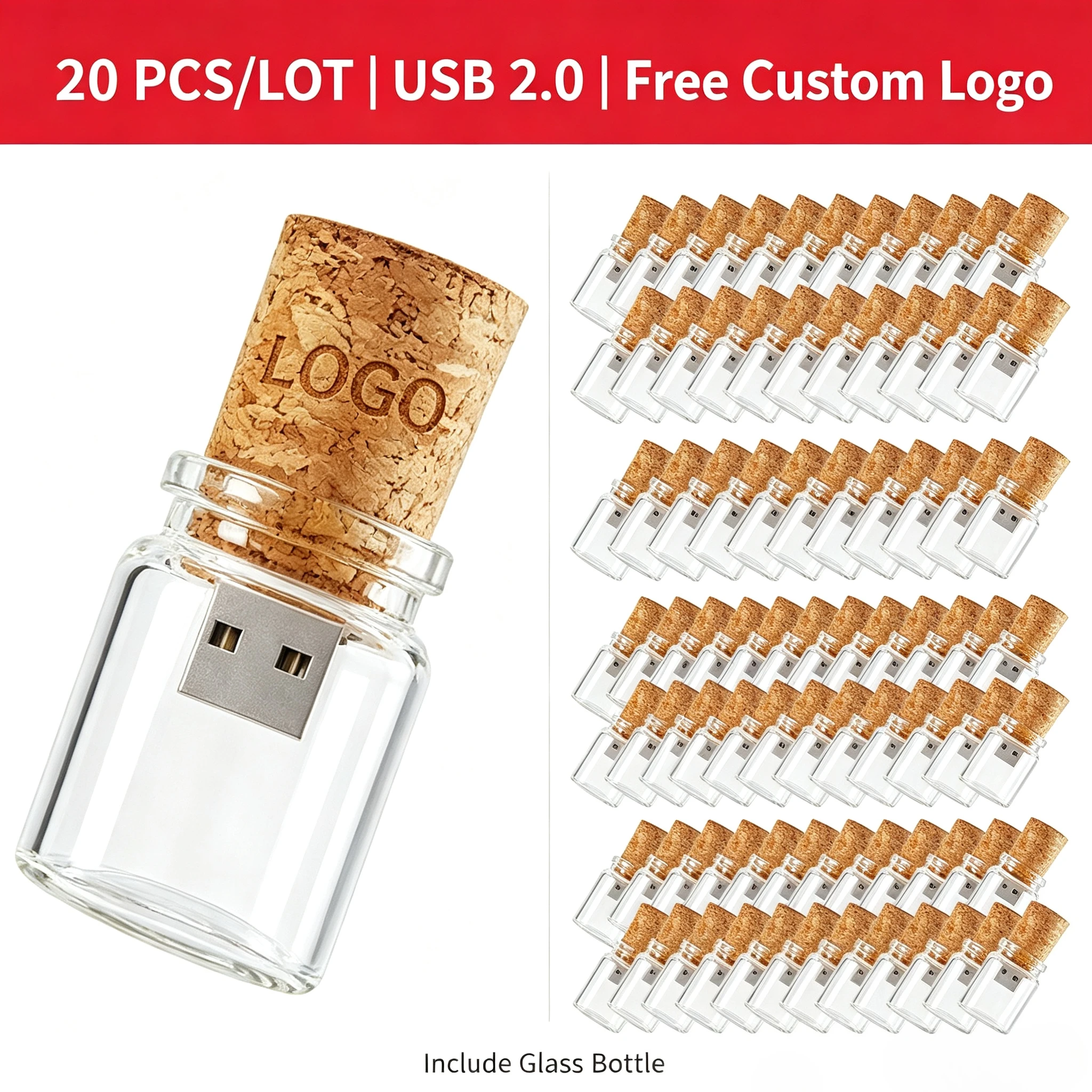20pcs/Lot Wooden USB Flash Drive 2.0 Pendrive 4GB 8GB 16GB 32GB 64GB 128GB Memory Stick Free Customized logo Wedding gift