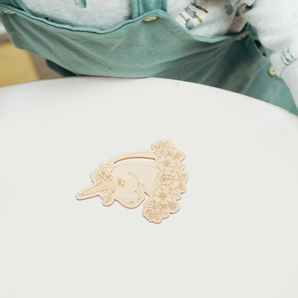 24 Pcs Blank Doodle Hand Drawn Wood Chips Ornaments Fathers Day Craft 3mm Poplar Board Slices